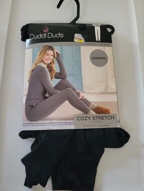 Cuddl Duds Cozy Stretch Thermal Leggings - Black